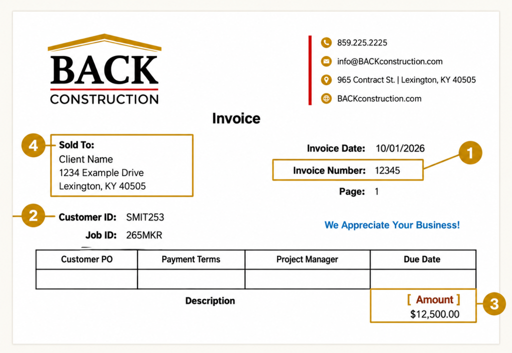 BACK Construction Make Your Payment